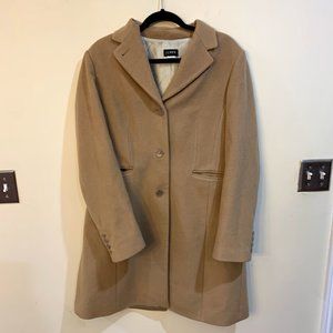 J Crew Wool & Cashmere Long Winter Coat Day Tan Khaki